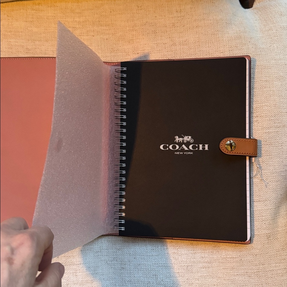 Coach Powder Pink Signature Pattern Notebook Cover - Picture 4 of 5